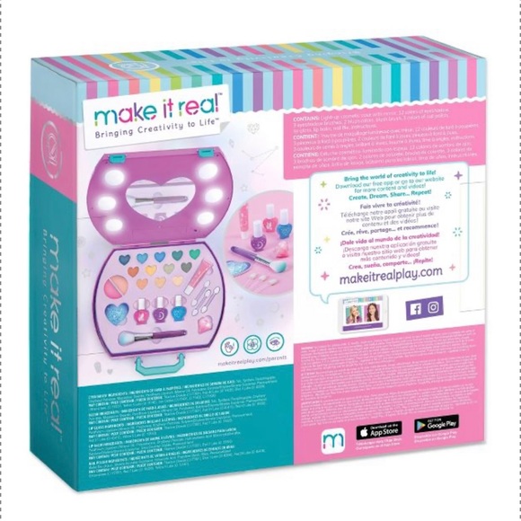 Kids Light Up Cosmetic Studio by Make It Real 8+ New - Picture 2 of 8